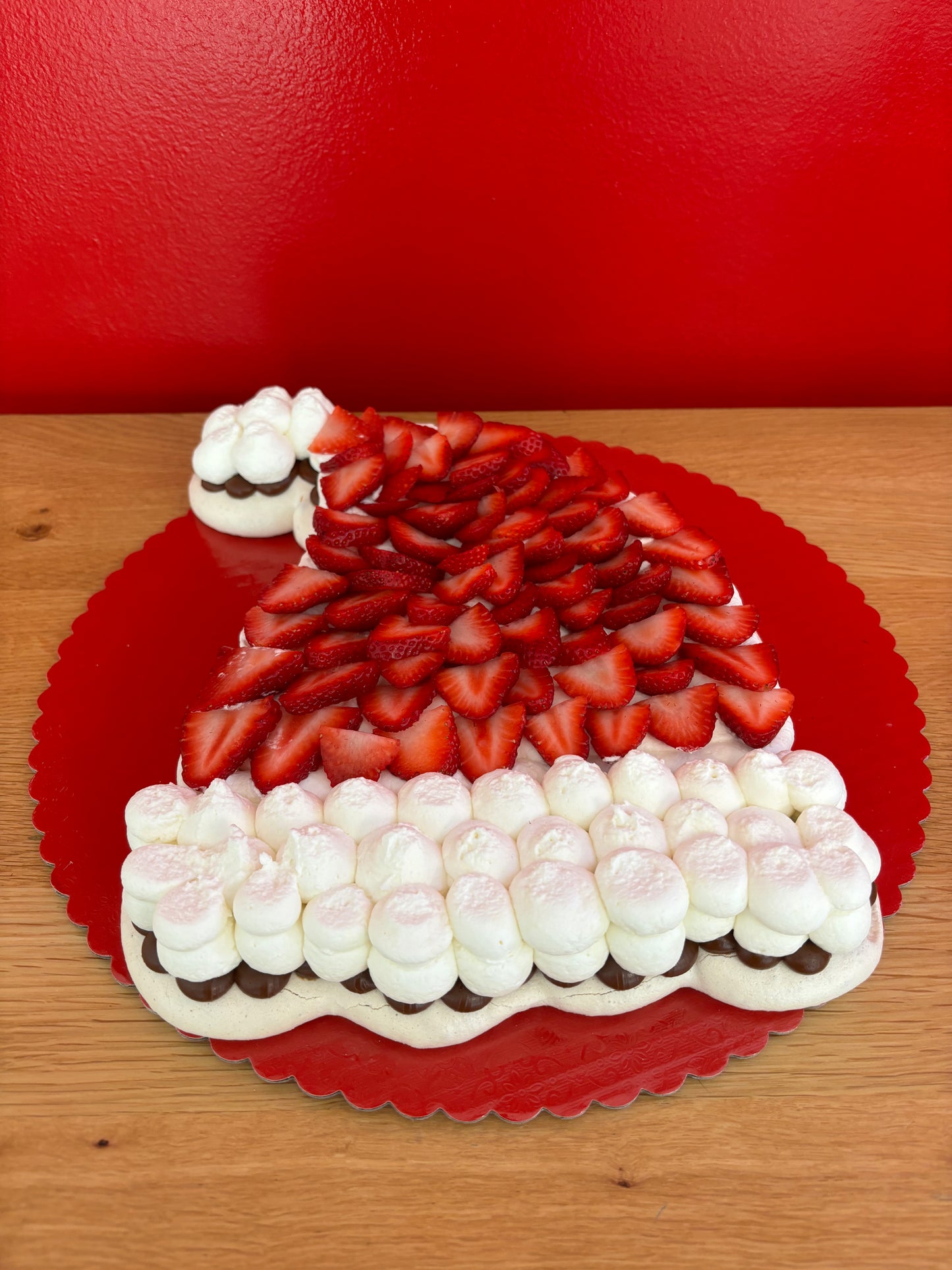 Santa's Hat Christmas Pavlova